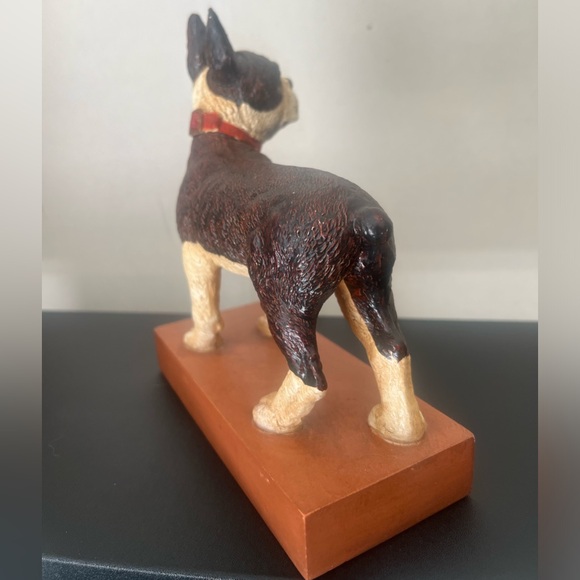 Sterling Industries Vintage Boston Terrier Cast Iron Sculpture - Picture 3 of 9